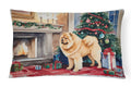 Chow Chow Christmas Decorative Throw Pillow 12x16 Indoor Outdoor Accent Cushion, Fabric Cover with Insert for Sofa, Bed, Porch & Living Room