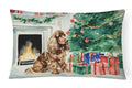 Cocker Spaniel Christmas Decorative Throw Pillow 12x16 Indoor Outdoor Accent Cushion, Fabric Cover with Insert for Sofa, Bed, Porch & Living Room