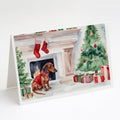 Dachshund Christmas Greeting Cards Pack of 8 Blank Cards with Envelopes Whimsical A7 Size 5x7