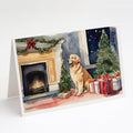 Golden Retriever Christmas Greeting Cards Pack of 8 Blank Cards with Envelopes Whimsical A7 Size 5x7