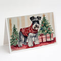 Schnauzer Christmas Greeting Cards Pack of 8 Blank Cards with Envelopes Whimsical A7 Size 5x7