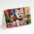 Westie Christmas Greeting Cards Pack of 8 Blank Cards with Envelopes Whimsical A7 Size 5x7