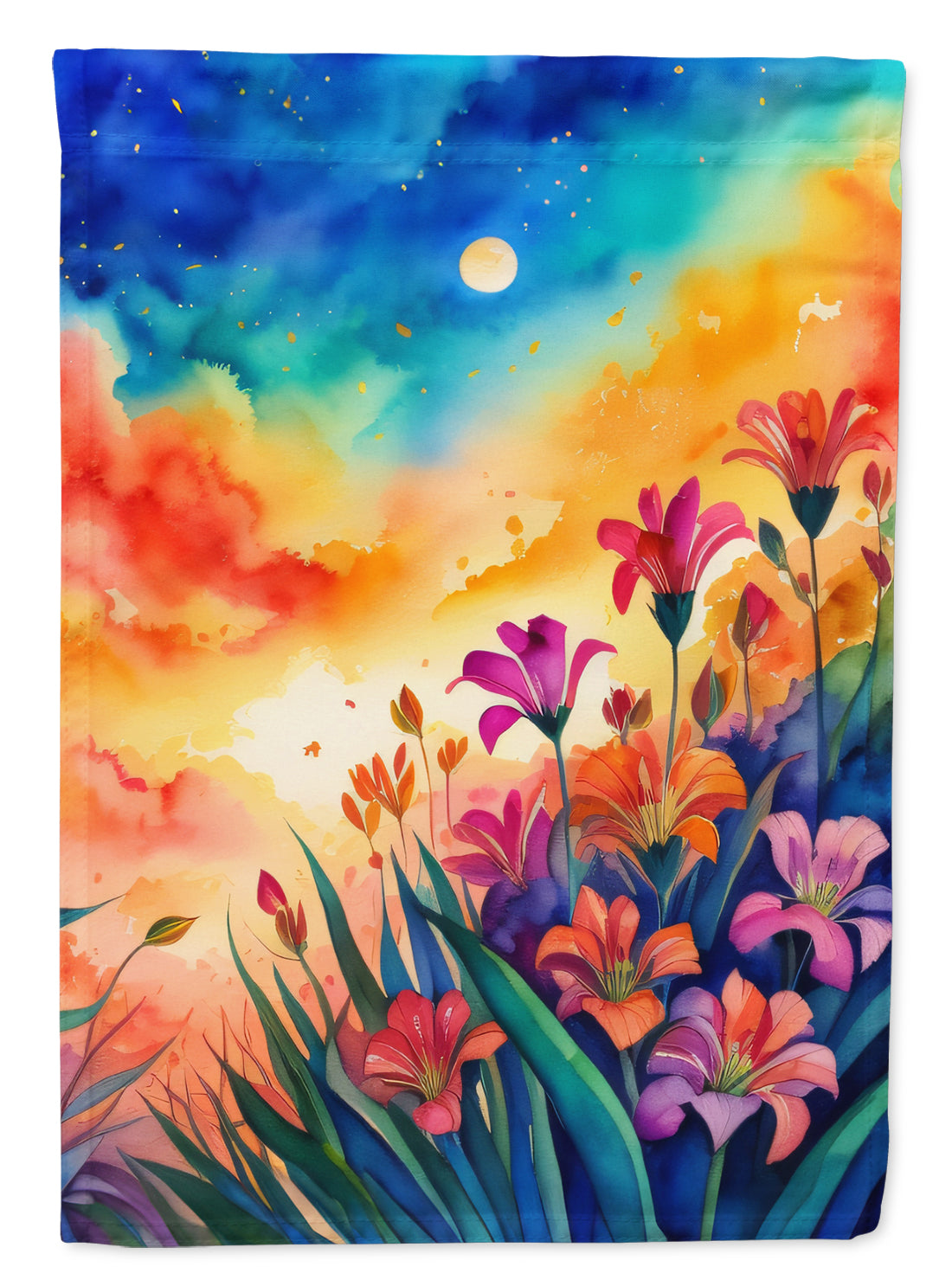 Alstroemerias in Color House Flag 28x40 Porch Sleeve Pole Decorative Outside Yard Banner Artwork Wall Hanging, Polyester