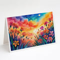 Alstroemerias in Color Greeting Cards Pack of 8 Blank Cards with Envelopes Whimsical A7 Size 5x7