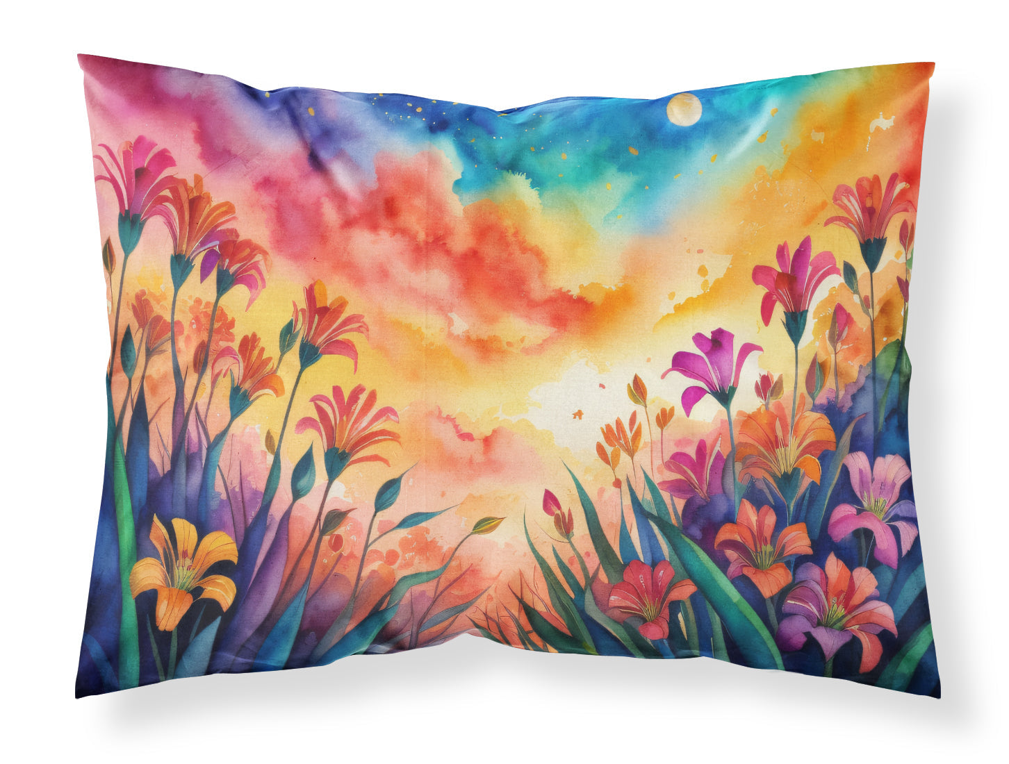Alstroemerias in Color Standard Pillowcase Lightweight Super Soft Easy Care Decorative Artwork Pillowcase, Standard