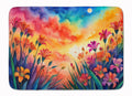 Alstroemerias in Color Memory Foam Kitchen Mat Machine Washable Anti-Fatigue Cushion Comfort Bath or Kitchen Rug