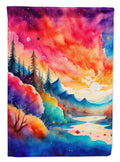 Amaranths in Color House Flag 28x40 Porch Sleeve Pole Decorative Outside Yard Banner Artwork Wall Hanging, Polyester