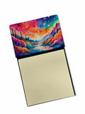 Amaranths in Color Watercolor Sticky Note Holder Refillable Dispenser Desk Accessory 3x3 Pad Gift