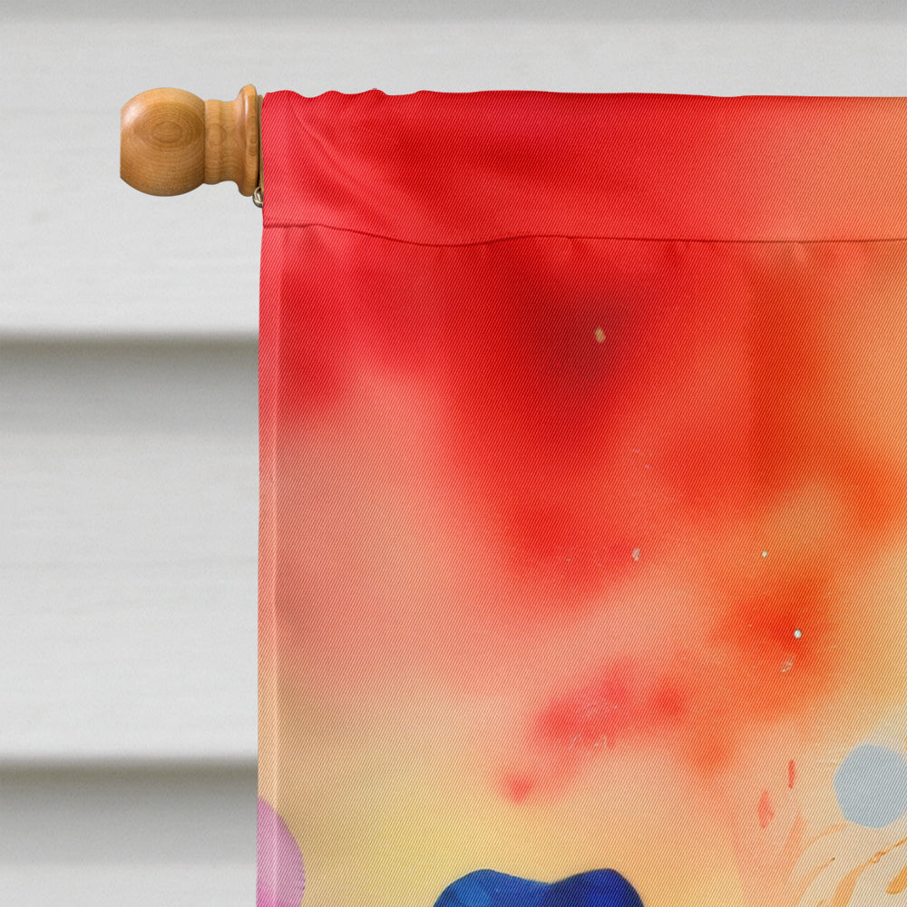 Anemones in Color House Flag 28x40 Porch Sleeve Pole Decorative Outside Yard Banner Artwork Wall Hanging, Polyester