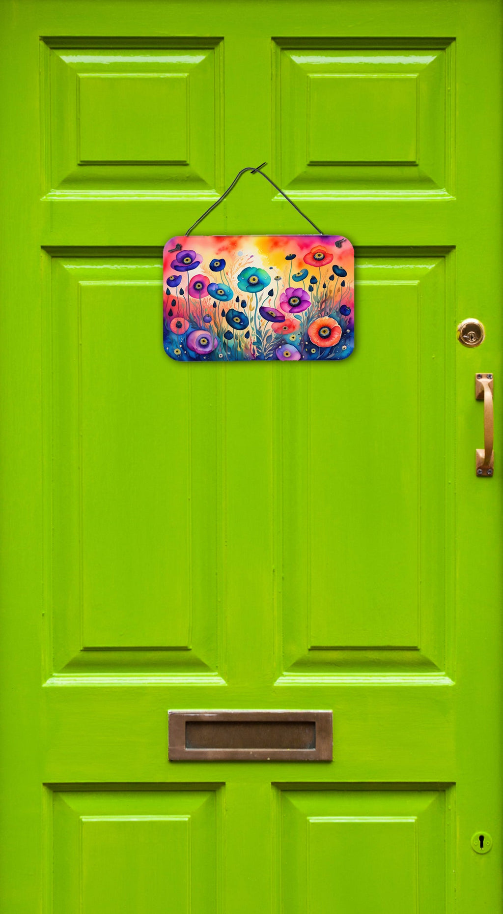 Anemones in Color Wall or Door Hanging Prints Aluminum Metal Sign Kitchen Wall Bar Bathroom Plaque Home Decor, 8HX12W, Multicolor
