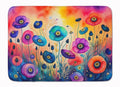 Anemones in Color Memory Foam Kitchen Mat Machine Washable Anti-Fatigue Cushion Comfort Bath or Kitchen Rug