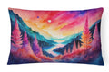 Astilbe in Color Decorative Throw Pillow 12x16 Indoor Outdoor Accent Cushion, Fabric Cover with Insert for Sofa, Bed, Porch & Living Room