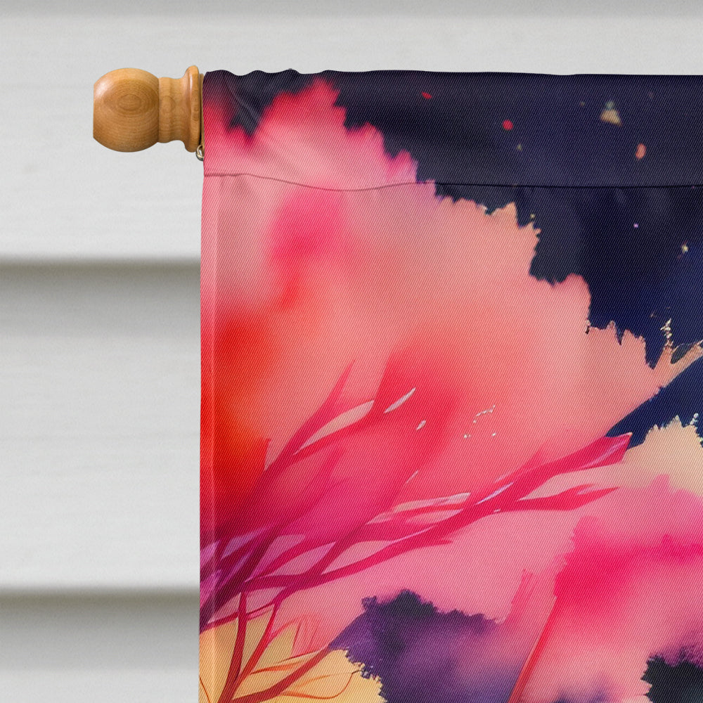 Azaleas in Color House Flag 28x40 Porch Sleeve Pole Decorative Outside Yard Banner Artwork Wall Hanging, Polyester