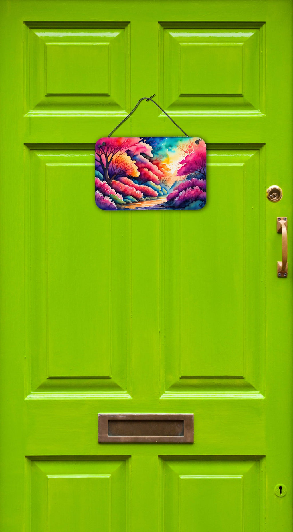 Azaleas in Color Wall or Door Hanging Prints Aluminum Metal Sign Kitchen Wall Bar Bathroom Plaque Home Decor, 8HX12W, Multicolor