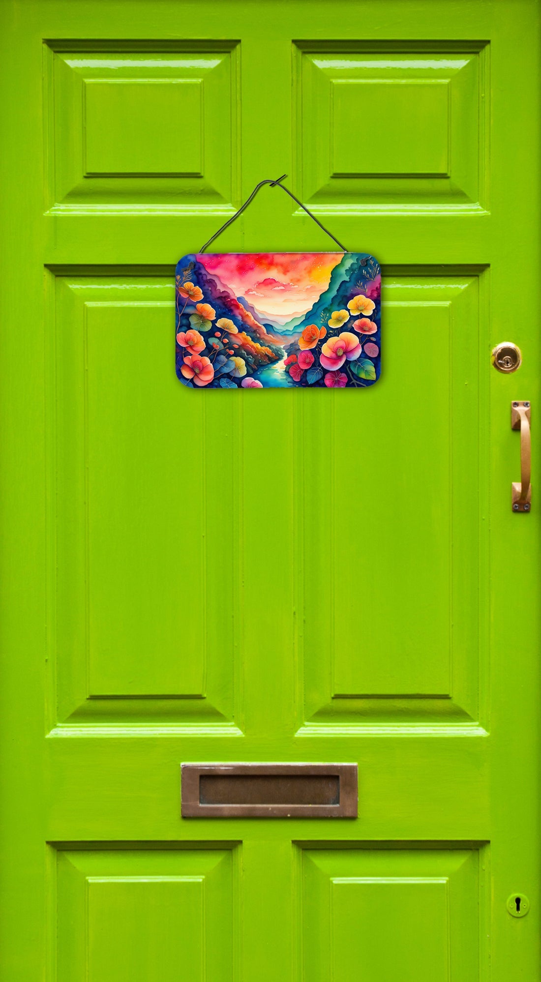 Begonias in Color Wall or Door Hanging Prints Aluminum Metal Sign Kitchen Wall Bar Bathroom Plaque Home Decor, 8HX12W, Multicolor