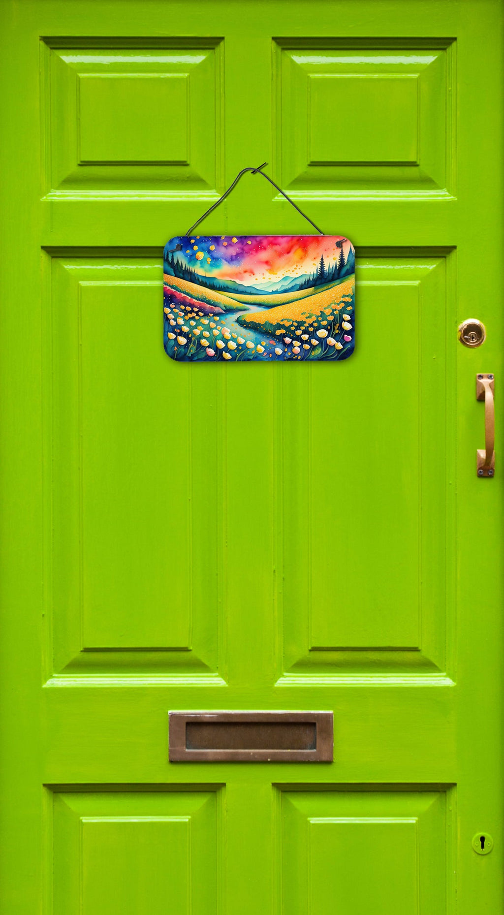 Buttercups in Color Wall or Door Hanging Prints Aluminum Metal Sign Kitchen Wall Bar Bathroom Plaque Home Decor, 8HX12W, Multicolor