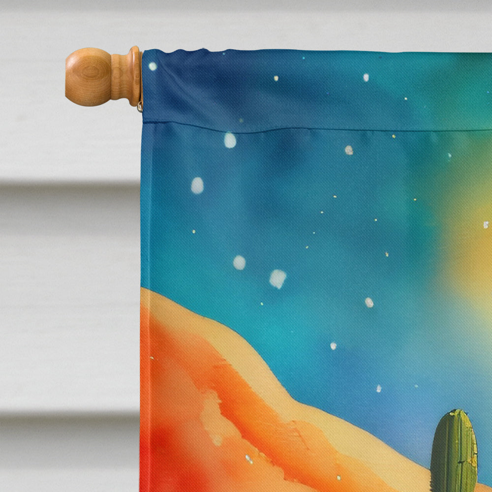 Cactus in Color House Flag 28x40 Porch Sleeve Pole Decorative Outside Yard Banner Artwork Wall Hanging, Polyester