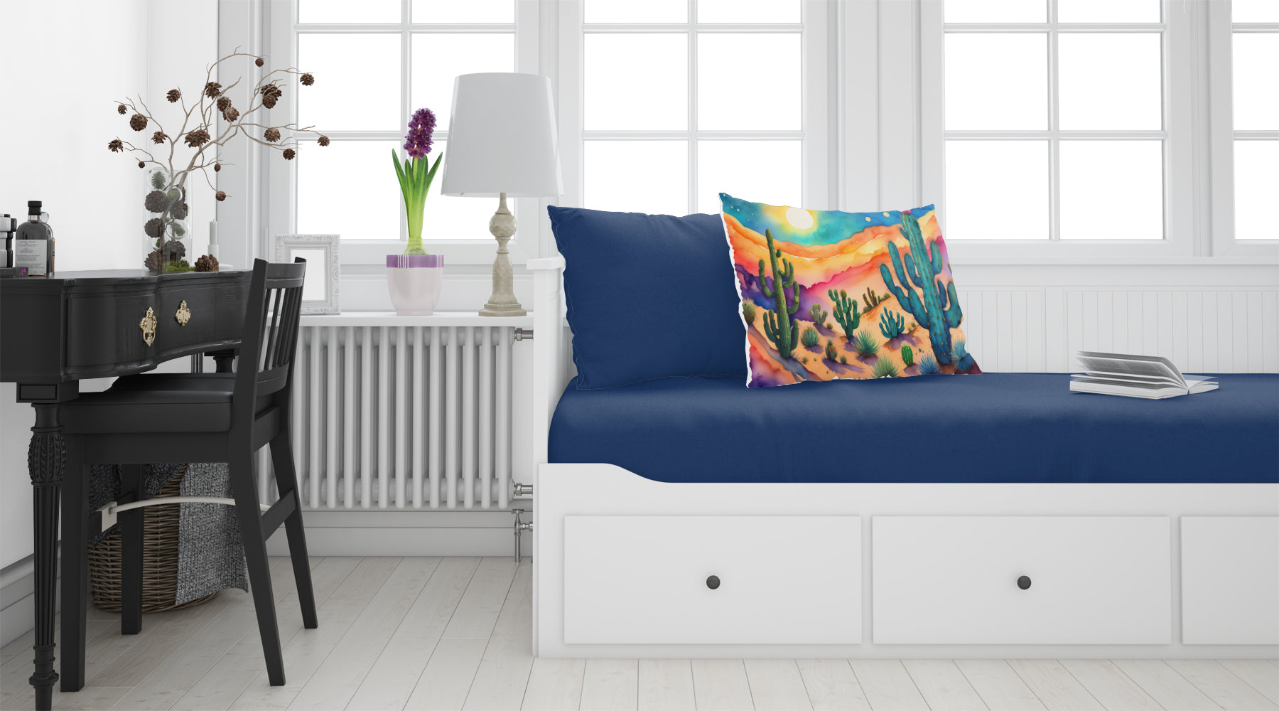 Cactus in Color Standard Pillowcase Lightweight Super Soft Easy Care Decorative Artwork Pillowcase, Standard