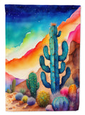 Cactus in Color House Flag 28x40 Porch Sleeve Pole Decorative Outside Yard Banner Artwork Wall Hanging, Polyester