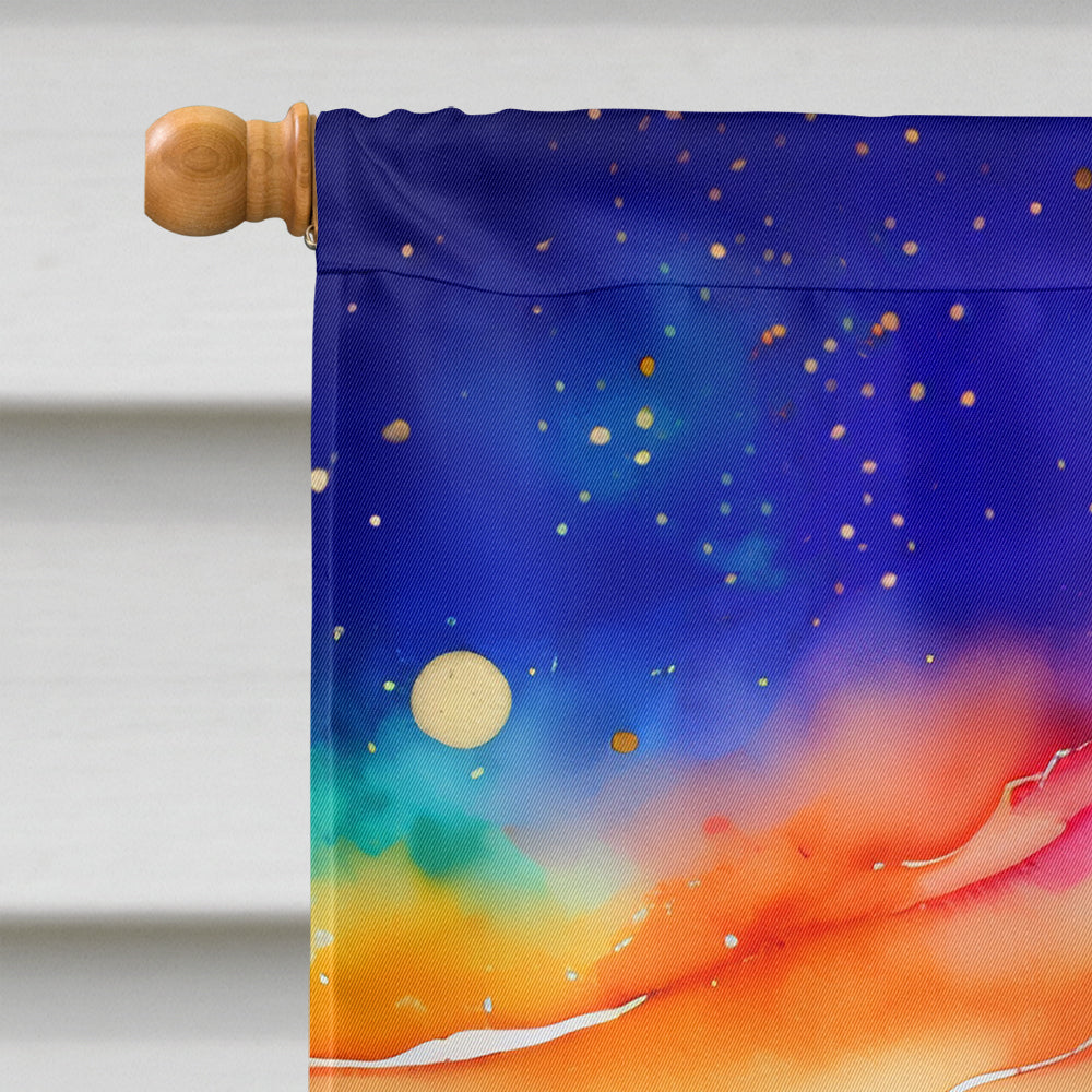 California Poppies in Color House Flag 28x40 Porch Sleeve Pole Decorative Outside Yard Banner Artwork Wall Hanging, Polyester
