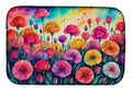 Carnations in Color Dish Drying Mat Absorbent Dish Drying Mat Pad for Kitchen Counter Dish Drainer Mat for Countertop, 14 x 21", Multicolor
