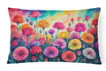 Carnations in Color Decorative Throw Pillow 12x16 Indoor Outdoor Accent Cushion, Fabric Cover with Insert for Sofa, Bed, Porch & Living Room
