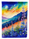 Delphinium in Color House Flag 28x40 Porch Sleeve Pole Decorative Outside Yard Banner Artwork Wall Hanging, Polyester