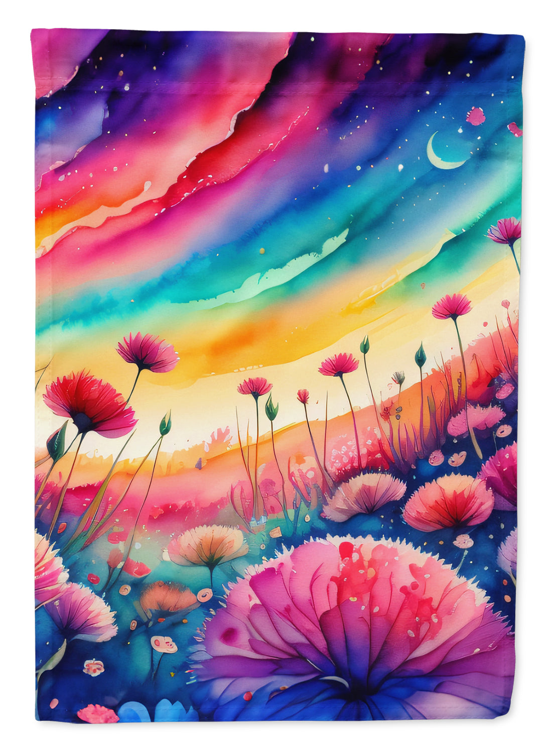 Dianthus in Color House Flag 28x40 Porch Sleeve Pole Decorative Outside Yard Banner Artwork Wall Hanging, Polyester