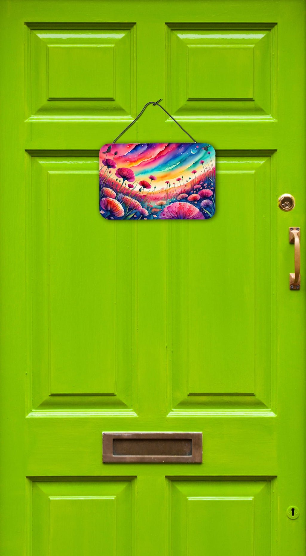 Dianthus in Color Wall or Door Hanging Prints Aluminum Metal Sign Kitchen Wall Bar Bathroom Plaque Home Decor, 8HX12W, Multicolor