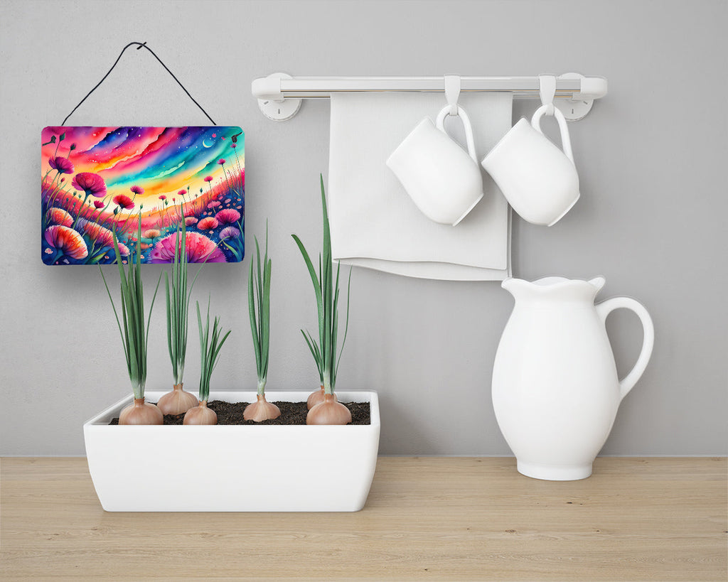 Dianthus in Color Wall or Door Hanging Prints Aluminum Metal Sign Kitchen Wall Bar Bathroom Plaque Home Decor, 8HX12W, Multicolor