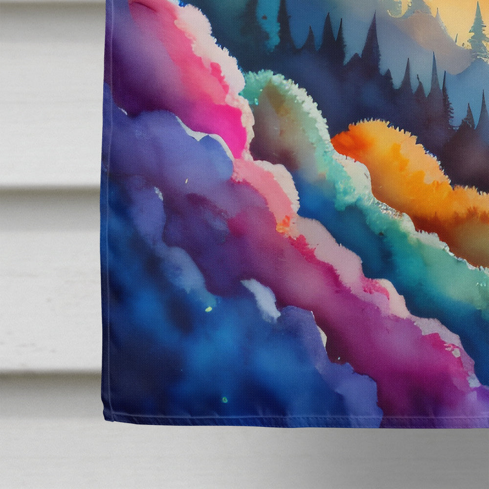 Dusty Miller in Color House Flag 28x40 Porch Sleeve Pole Decorative Outside Yard Banner Artwork Wall Hanging, Polyester