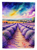 English Lavender in Color House Flag 28x40 Porch Sleeve Pole Decorative Outside Yard Banner Artwork Wall Hanging, Polyester