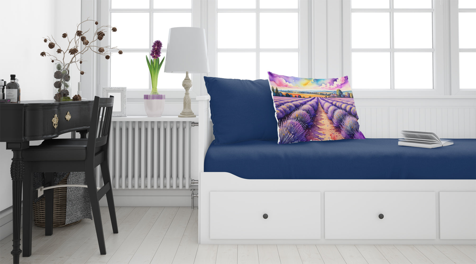 English Lavender in Color Standard Pillowcase Lightweight Super Soft Easy Care Decorative Artwork Pillowcase, Standard