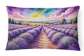 English Lavender in Color Decorative Throw Pillow 12x16 Indoor Outdoor Accent Cushion, Fabric Cover with Insert for Sofa, Bed, Porch & Living Room