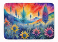 Eryngium in Color Memory Foam Kitchen Mat Machine Washable Anti-Fatigue Cushion Comfort Bath or Kitchen Rug