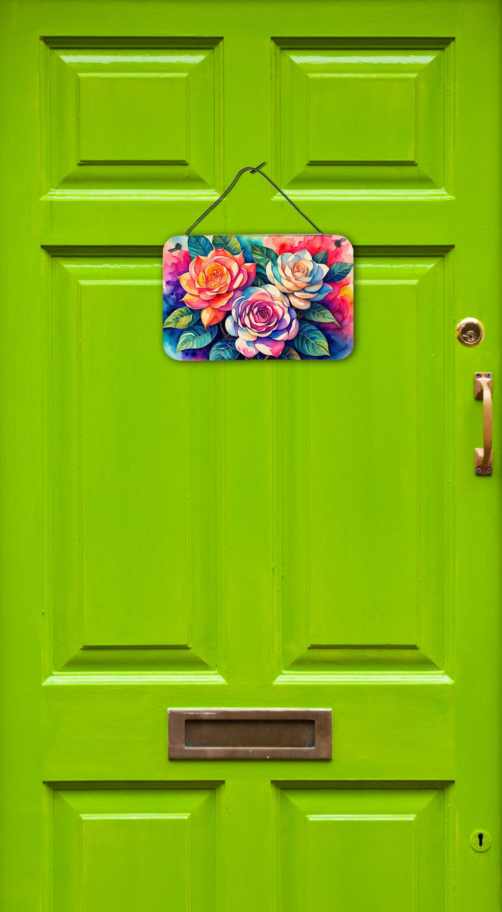 Gardenias in Color Wall or Door Hanging Prints Aluminum Metal Sign Kitchen Wall Bar Bathroom Plaque Home Decor, 8HX12W, Multicolor