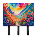 Geraniums in Color Leash or Key Holder Wall Hooks, Coat Rack Wall Mount, for Hanging Keys, Towels, Aprons, Leashes