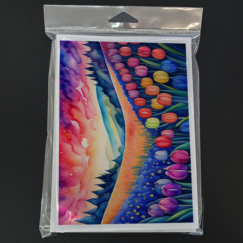 Hyacinths in Color Greeting Cards Pack of 8 Blank Cards with Envelopes Whimsical A7 Size 5x7