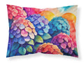 Hydrangeas in Color Standard Pillowcase Lightweight Super Soft Easy Care Decorative Artwork Pillowcase, Standard