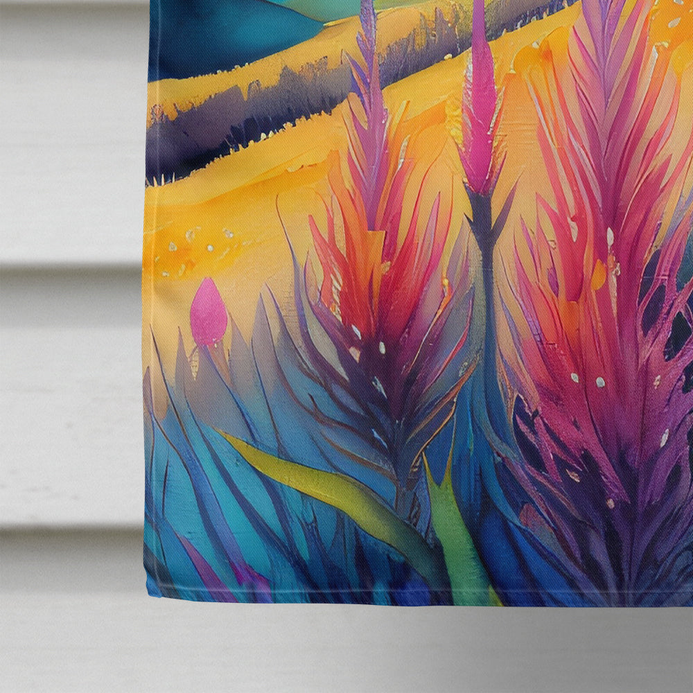 Liatris in Color House Flag 28x40 Porch Sleeve Pole Decorative Outside Yard Banner Artwork Wall Hanging, Polyester