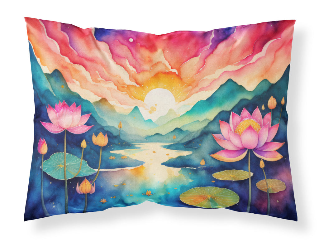 Lotus in Color Standard Pillowcase Lightweight Super Soft Easy Care Decorative Artwork Pillowcase, Standard