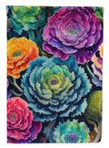 Ornamental Kale in Color House Flag 28x40 Porch Sleeve Pole Decorative Outside Yard Banner Artwork Wall Hanging, Polyester