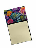 Ornamental Kale in Color Watercolor Sticky Note Holder Refillable Dispenser Desk Accessory 3x3 Pad Gift
