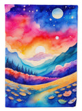 Periwinkles in Color House Flag 28x40 Porch Sleeve Pole Decorative Outside Yard Banner Artwork Wall Hanging, Polyester