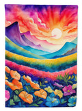 Petunias in Color House Flag 28x40 Porch Sleeve Pole Decorative Outside Yard Banner Artwork Wall Hanging, Polyester