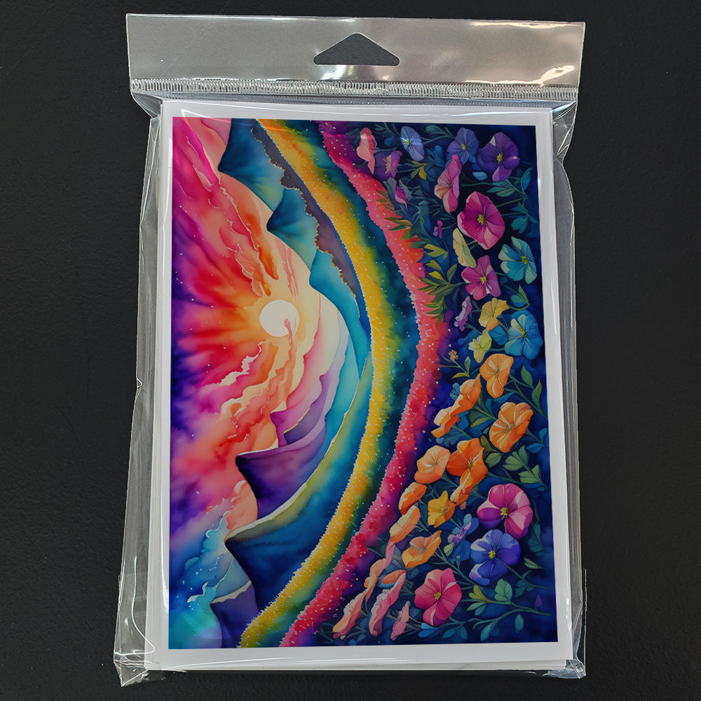 Petunias in Color Greeting Cards Pack of 8 Blank Cards with Envelopes Whimsical A7 Size 5x7
