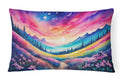 Phlox in Color Decorative Throw Pillow 12x16 Indoor Outdoor Accent Cushion, Fabric Cover with Insert for Sofa, Bed, Porch & Living Room