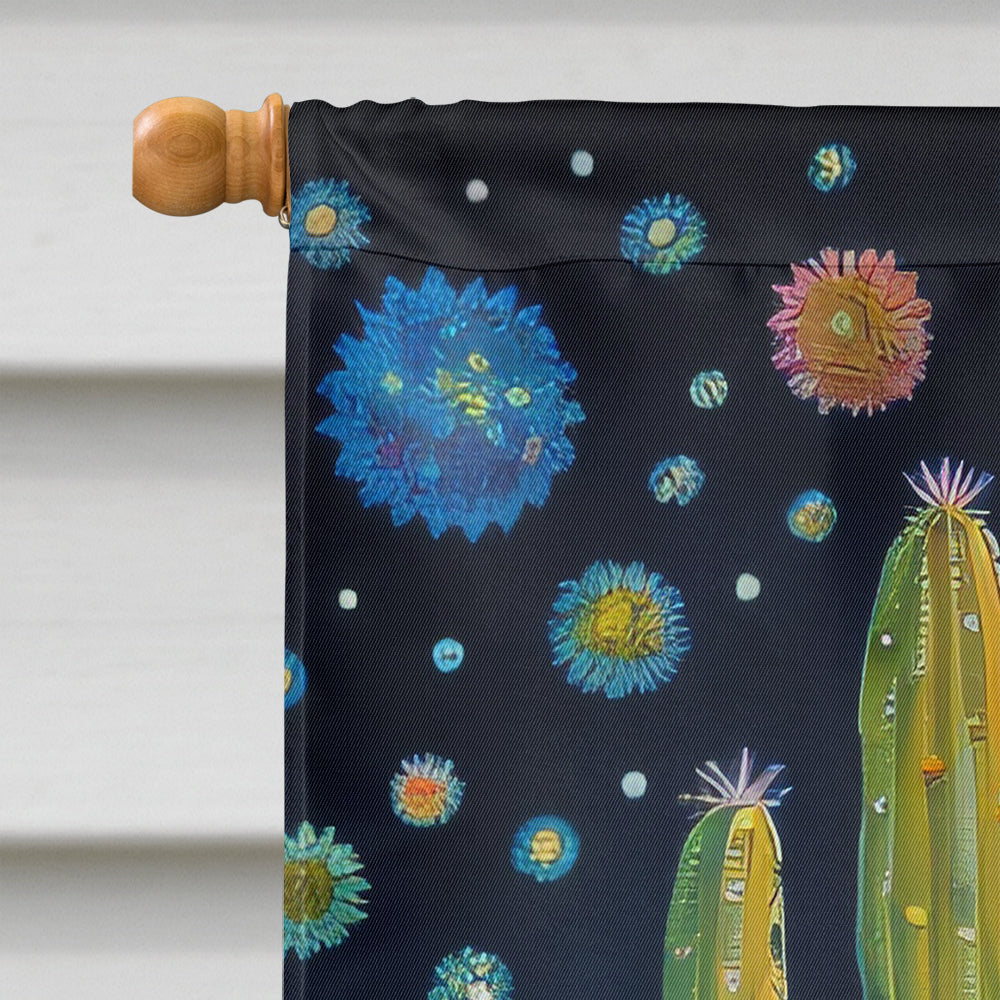 Queen of the Night Cactus in Color House Flag 28x40 Porch Sleeve Pole Decorative Outside Yard Banner Artwork Wall Hanging, Polyester