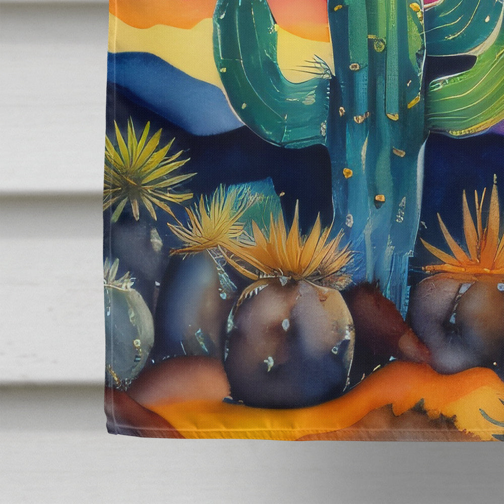 Queen of the Night Cactus in Color House Flag 28x40 Porch Sleeve Pole Decorative Outside Yard Banner Artwork Wall Hanging, Polyester