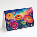 Ranunculus in Color Greeting Cards Pack of 8 Blank Cards with Envelopes Whimsical A7 Size 5x7